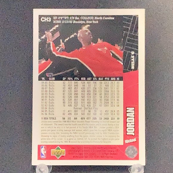 1997 Upper Deck Michael Jordan Basketball Card!! - Picture 2 of 2